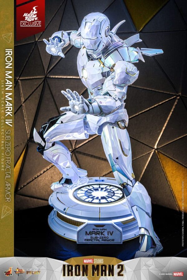 Iron Man 2 Movie Masterpiece Diecast Akció Figura 1/6 Iron Man Mark IV (Sub-Zero Fractal Armor) Hot Toys Exclusive 33 cm