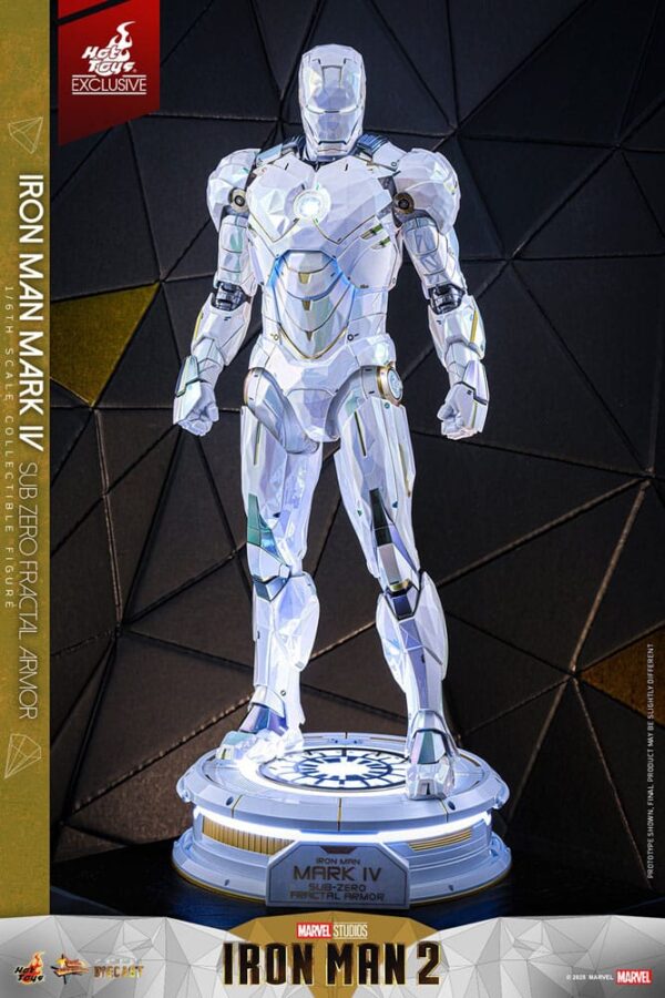 Iron Man 2 Movie Masterpiece Diecast Akció Figura 1/6 Iron Man Mark IV (Sub-Zero Fractal Armor) Hot Toys Exclusive 33 cm