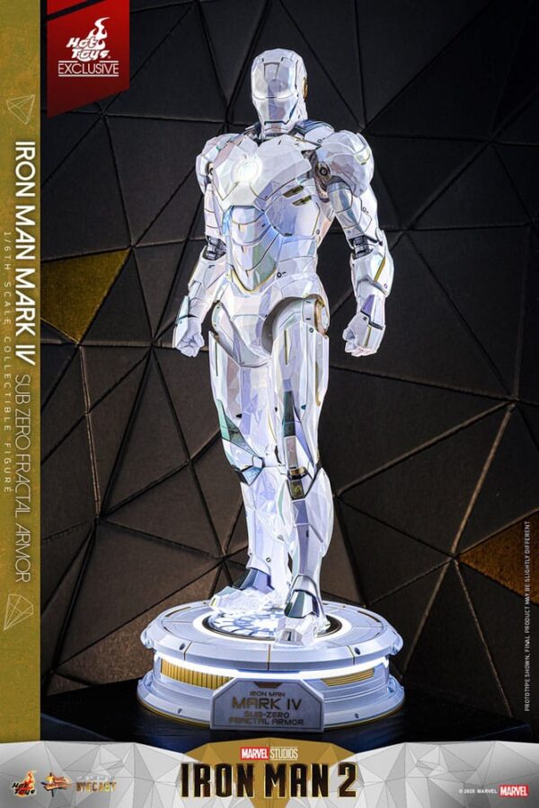Iron Man 2 Movie Masterpiece Diecast Akció Figura 1/6 Iron Man Mark IV (Sub-Zero Fractal Armor) Hot Toys Exclusive 33 cm