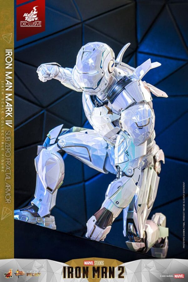 Iron Man 2 Movie Masterpiece Diecast Akció Figura 1/6 Iron Man Mark IV (Sub-Zero Fractal Armor) Hot Toys Exclusive 33 cm