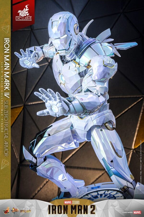 Iron Man 2 Movie Masterpiece Diecast Akció Figura 1/6 Iron Man Mark IV (Sub-Zero Fractal Armor) Hot Toys Exclusive 33 cm