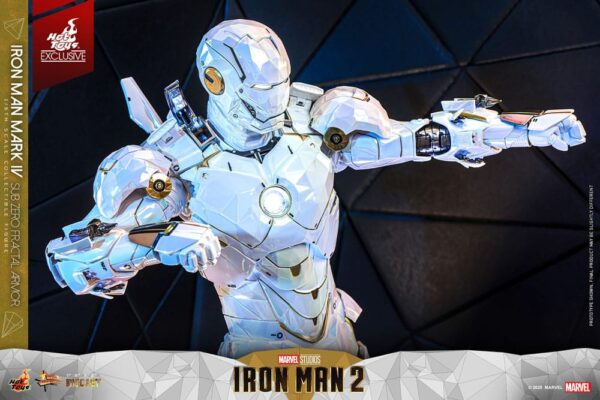 Iron Man 2 Movie Masterpiece Diecast Akció Figura 1/6 Iron Man Mark IV (Sub-Zero Fractal Armor) Hot Toys Exclusive 33 cm