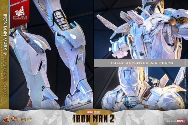 Iron Man 2 Movie Masterpiece Diecast Akció Figura 1/6 Iron Man Mark IV (Sub-Zero Fractal Armor) Hot Toys Exclusive 33 cm
