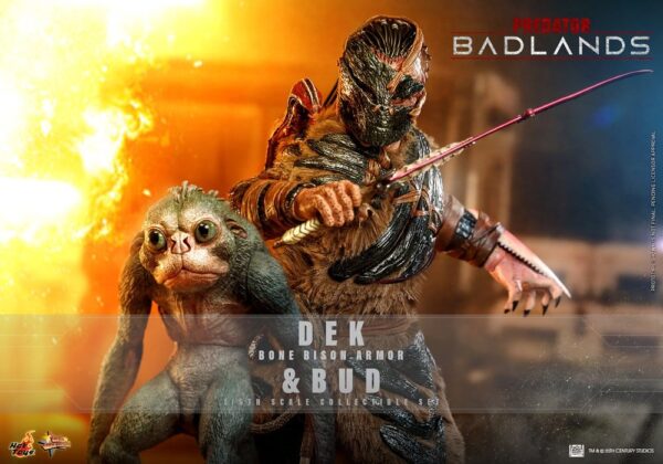 Predator: Badlands Movie Masterpiece Akció Figuras 2-Pack 1/6 Dek (Bone Bison Armor) and Bud 31 cm