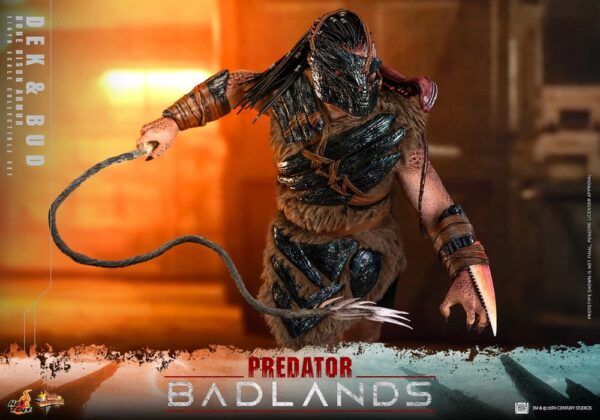 Predator: Badlands Movie Masterpiece Akció Figuras 2-Pack 1/6 Dek (Bone Bison Armor) and Bud 31 cm