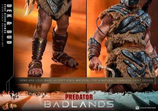Predator: Badlands Movie Masterpiece Akció Figuras 2-Pack 1/6 Dek (Bone Bison Armor) and Bud 31 cm