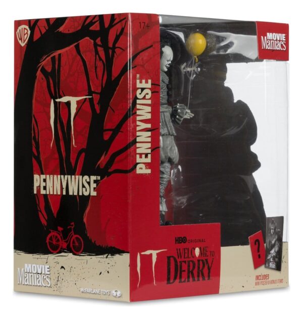 It Welcome to Derry Movie Maniacs Figura Pennywise (Black & White) 16 cm
