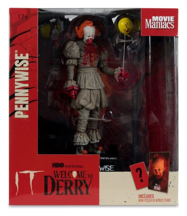 It Welcome to Derry Movie Maniacs Figura Pennywise (Bloody) 16 cm