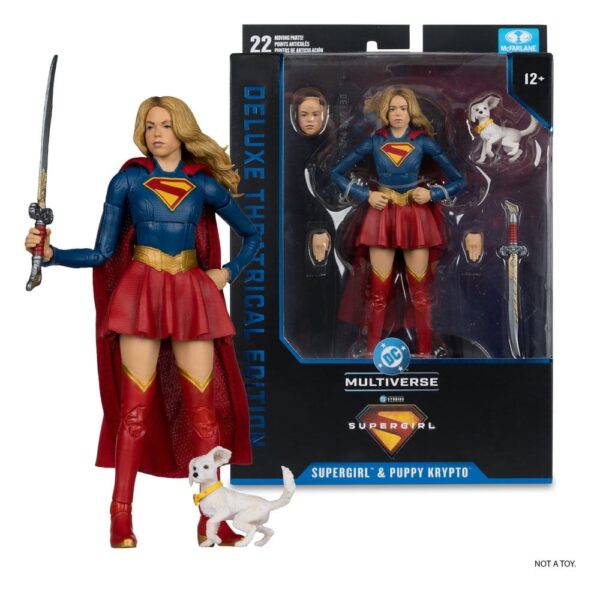 Supergirl (2026) DC Theatrical Deluxe Edition Akció Figura Supergirl & Baby Krypto 17 cm