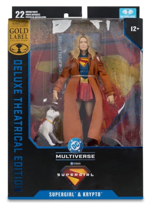 Supergirl (2026) DC Theatrical Deluxe Edition Akció Figura Supergirl & Krypto (Gold Label) 17 cm