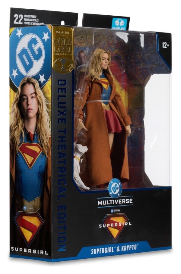 Supergirl (2026) DC Theatrical Deluxe Edition Akció Figura Supergirl & Krypto (Gold Label) 17 cm