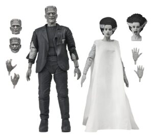 Universal Monsters 2-Pack Akció Figura Bride of Frankenstein 90th Anniversary The Monster & His Mate (B&W) 18 cm