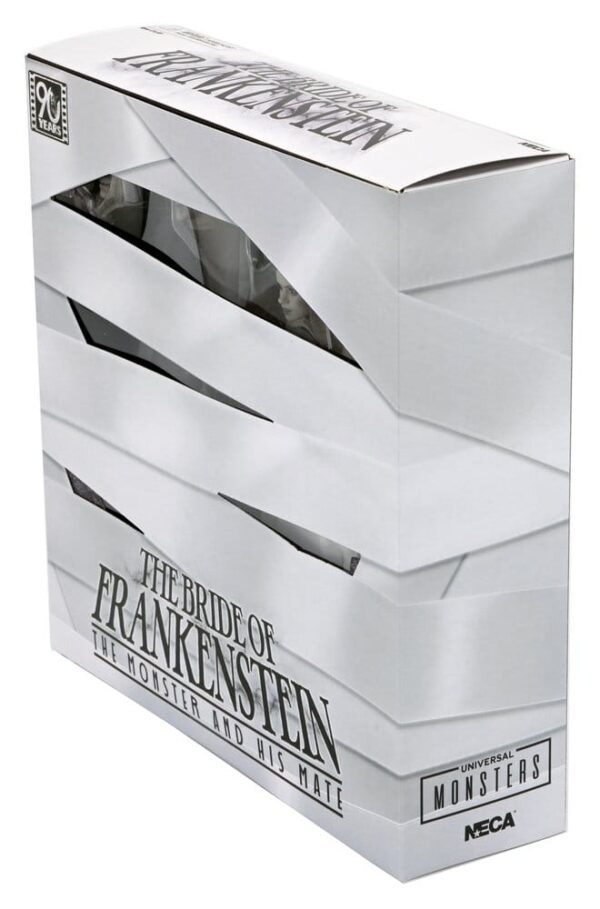 Universal Monsters 2-Pack Akció Figura Bride of Frankenstein 90th Anniversary The Monster & His Mate (B&W) 18 cm