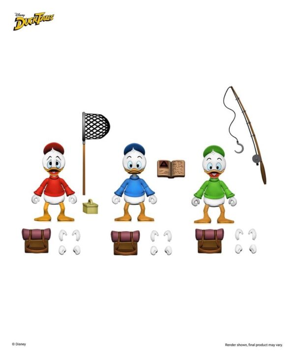 DuckTales Ultimate Akció Figuras 3-Pack Huey, Dewey, and Louie 18 cm