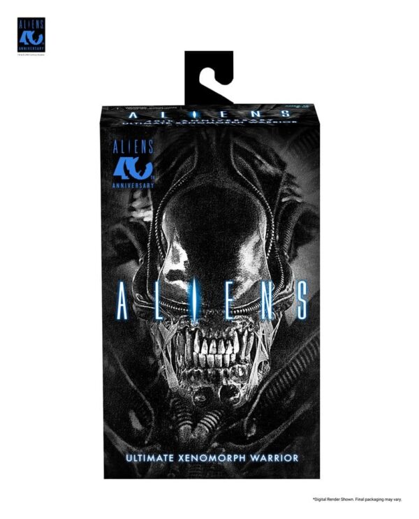 Aliens Ultimate Akció Figura Warrior (1986) Xenomorph Black (40th Anniversary) 23 cm
