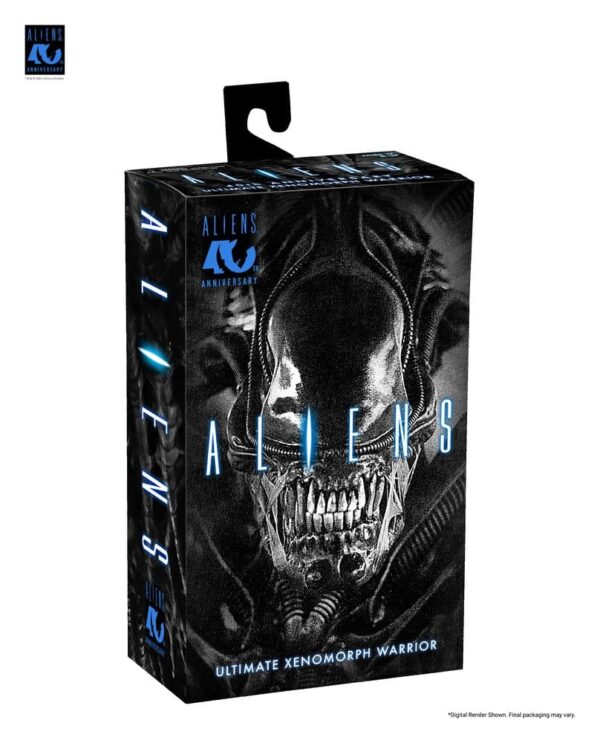 Aliens Ultimate Akció Figura Warrior (1986) Xenomorph Black (40th Anniversary) 23 cm