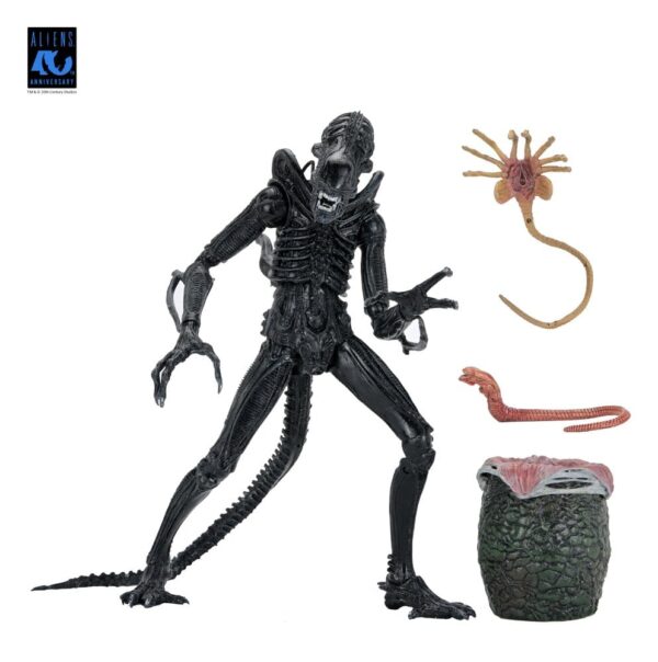 Aliens Ultimate Akció Figura Warrior (1986) Xenomorph Black (40th Anniversary) 23 cm