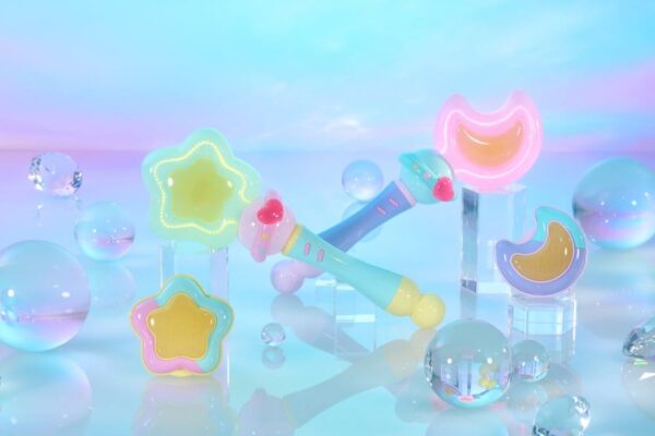 Magical Sisters Lulutto Lilly Proplica Replika Moontoneoneon & GlassHeart DreamPact Set 25 cm