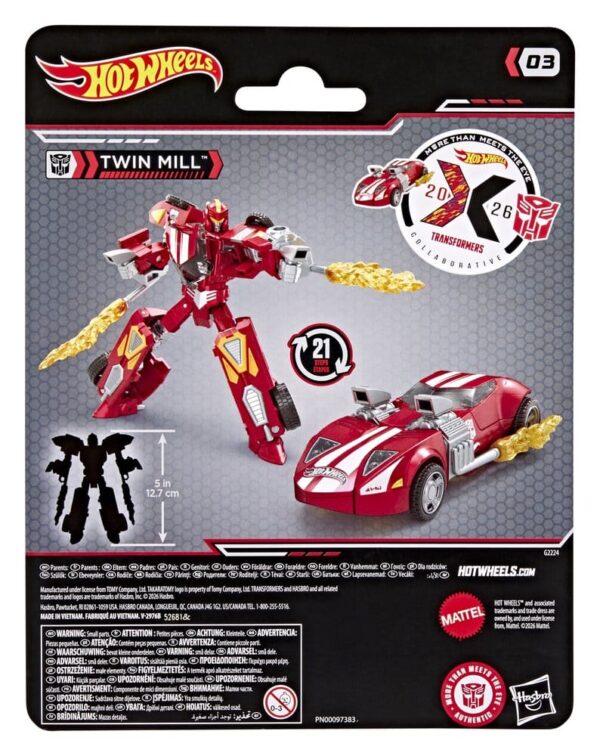 Transformers Collaborative Hot Wheels x Transformers Deluxe Class Akció Figura Twin Mill 13 cm