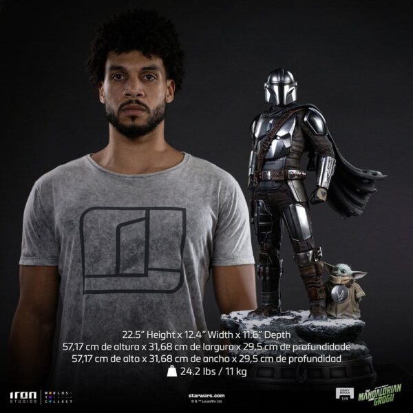 The Mandalorian & Grogu Legacy Replika Szobor 1/4 The Mandalorian and Grogu 57 cm