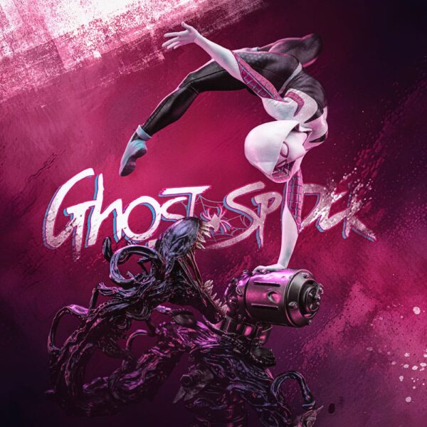 Spider-Man vs Villains Art Scale Szobor 1/10 Ghost Spider Diorama 34 cm