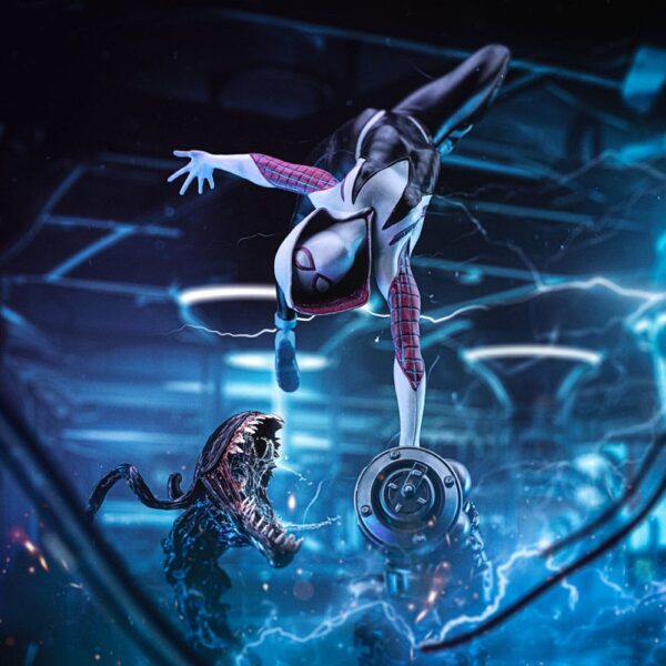 Spider-Man vs Villains Art Scale Szobor 1/10 Ghost Spider Diorama 34 cm