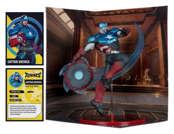 Marvel Rivals Collection 1/10 Akció Figura Captain America 20 cm