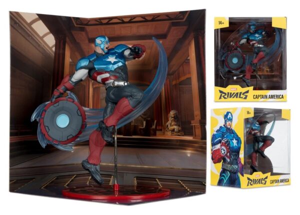 Marvel Rivals Collection 1/10 Akció Figura Captain America 20 cm
