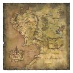 Lord of the Rings Art Print Parchment Map of Middle-earth 59 x 30 cm
