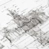 Lord of the Rings Blueprint Art Print The Stable of Edoras 59 x 42 cm