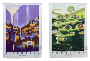 Lord of the Rings Tea Towel 2-Pack Rivendell & Hobbiton 70 cm