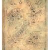 The Hobbit Art Print New Zealand Map of Middle Earth 50 x 70 cm
