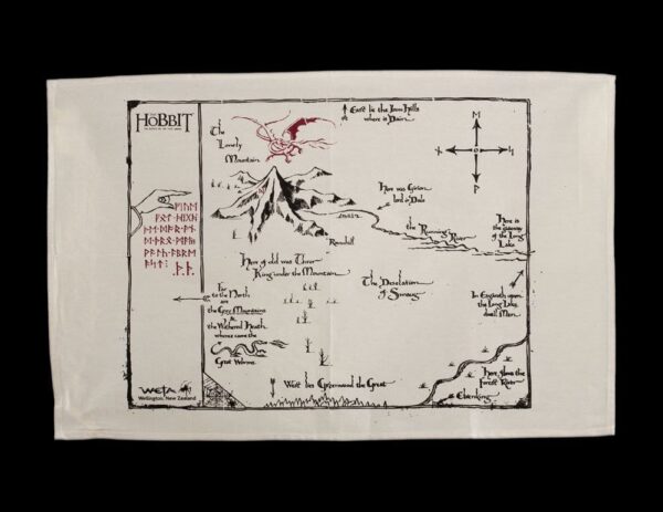 The Hobbit Tea Towel Thorins Map 72 cm