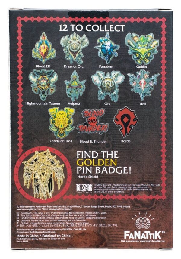 World of Warcraft Mystery Kitűzős Horde Blind Box Display (12)