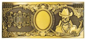 One Piece Replika 10,000 World Berry Metal Banknote 6 x 15 cm