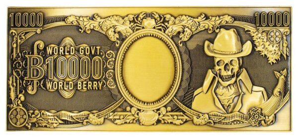 One Piece Replika 10,000 World Berry Metal Banknote 6 x 15 cm