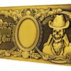 One Piece Replika 10,000 World Berry Metal Banknote 6 x 15 cm