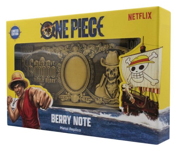 One Piece Replika 10,000 World Berry Metal Banknote 6 x 15 cm