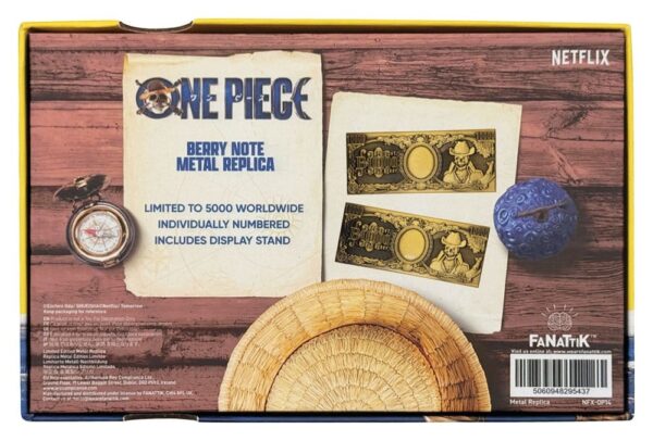 One Piece Replika 10,000 World Berry Metal Banknote 6 x 15 cm