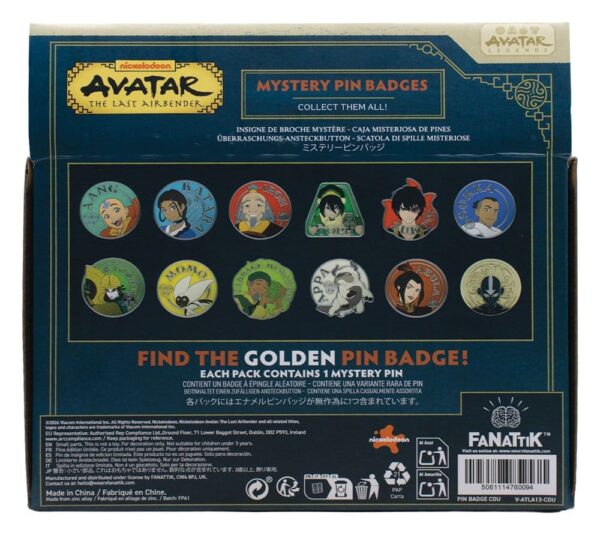 Avatar: The Last Airbender Mystery Kitűzős Blind Box Display (12)