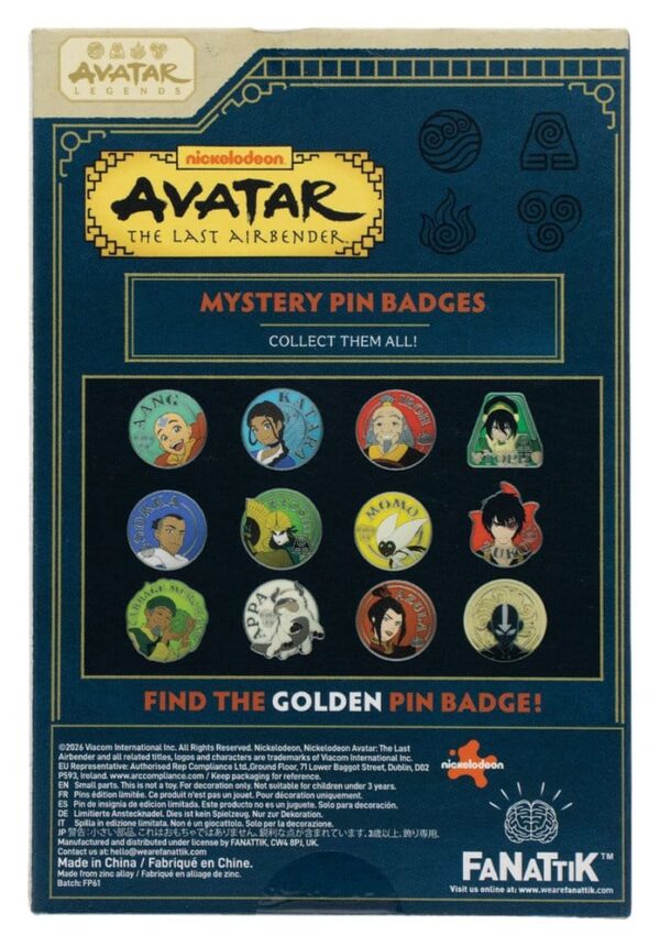 Avatar: The Last Airbender Mystery Kitűzős Blind Box Display (12)