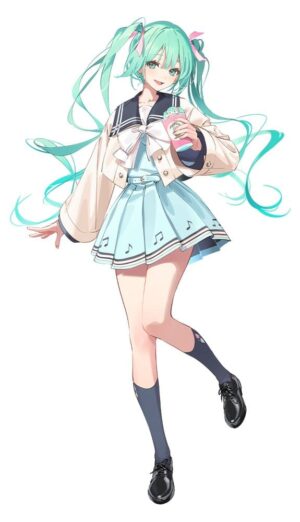 Hatsune Miku Sweet School Life PVC Figura Pure Version 18 cm