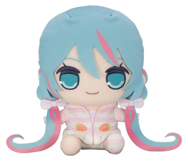 Hatsune Miku Kyurumaru Big Plüss Figura Rabbit Ear Hood Pajama 28 cm