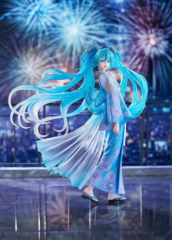 Character Vocal Series 01: Hatsune Miku PVC Figura 1/7 Music & Fire Works Ver. 23 cm