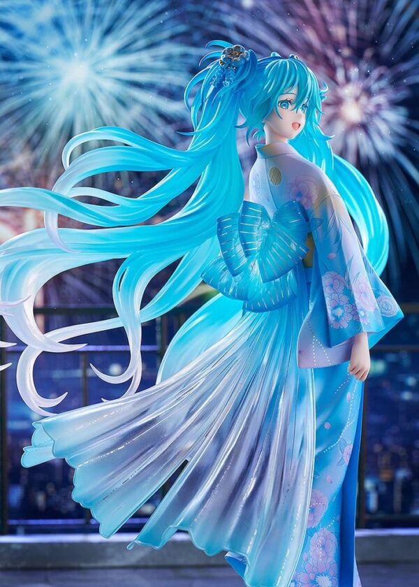Character Vocal Series 01: Hatsune Miku PVC Figura 1/7 Music & Fire Works Ver. 23 cm