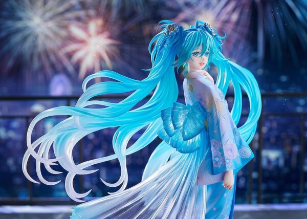 Character Vocal Series 01: Hatsune Miku PVC Figura 1/7 Music & Fire Works Ver. 23 cm