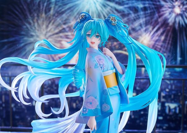 Character Vocal Series 01: Hatsune Miku PVC Figura 1/7 Music & Fire Works Ver. 23 cm