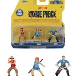 One Piece Nano Metalfigs Mini Figuras 3-Pack