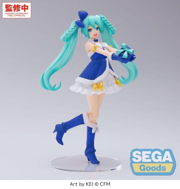 Character Vocal Series 01: Hatsune Miku High Premium PVC Figura Hatsune Miku Sapphire Christmas Ver. 21 cm