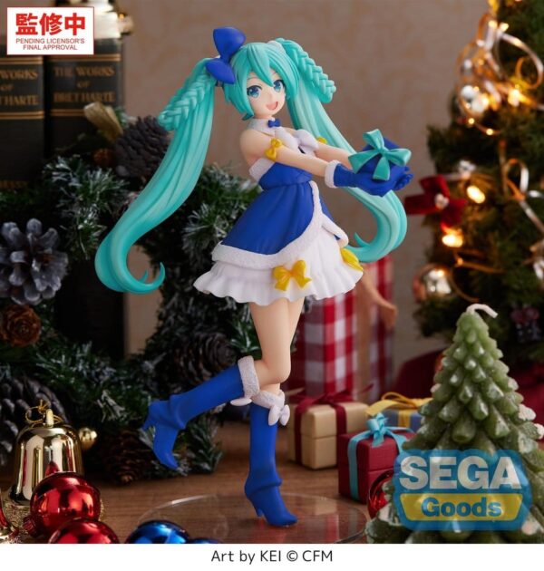Character Vocal Series 01: Hatsune Miku High Premium PVC Figura Hatsune Miku Sapphire Christmas Ver. 21 cm